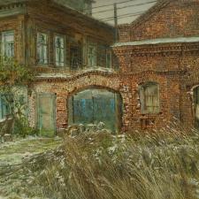 Сусанино. Жилая усальба. Холст, масло, 37х50. 2025 г.